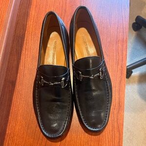 Black "horse-bit" loafers size 9